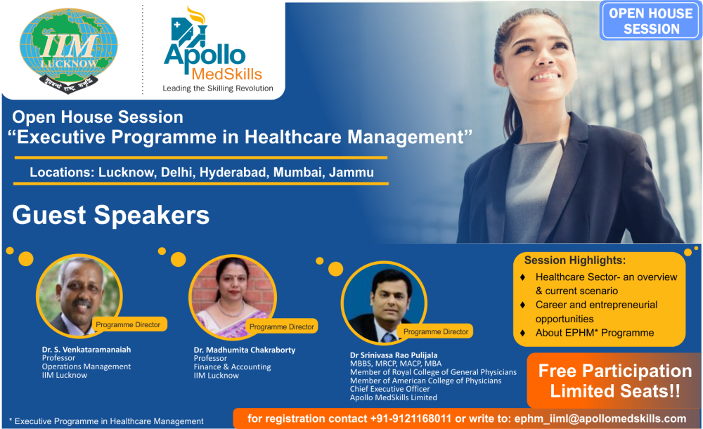 EXECUTIVE PROGRAMME IN HEALTHCARE MANAGEMENT at IIM Lucknow